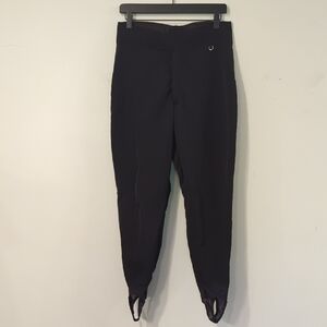 Vintage Schoeller Ski‎ Pants Wool Ladies size 12 Black Made In USA